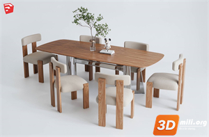 Dining Table Set Skp Files